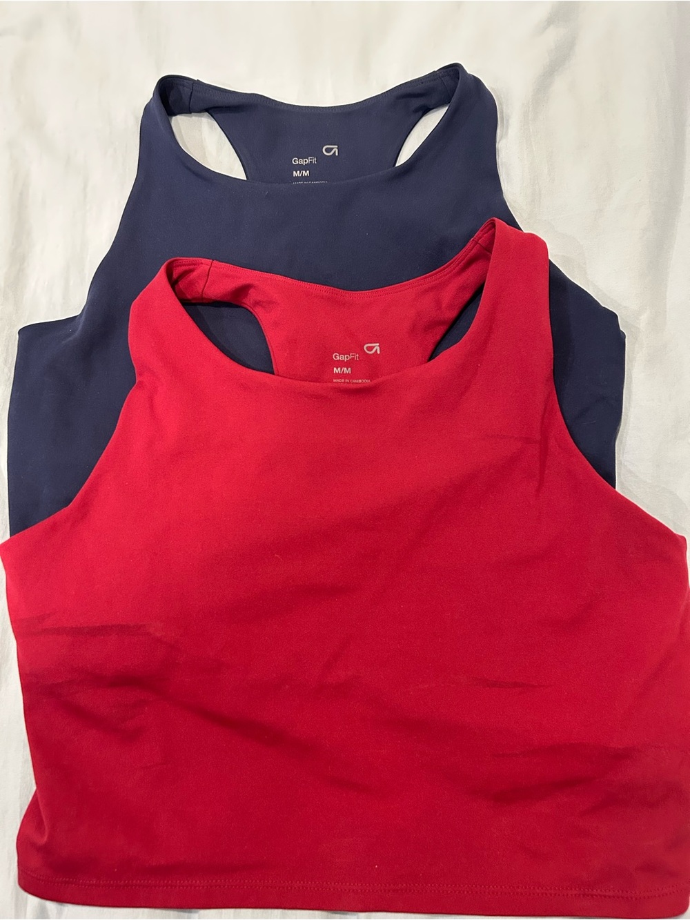GAP Women’s Racerback Crop Tanks - Red & Navy